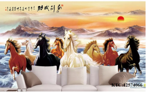 Gạch tranh mã đáo 3D CQGT01