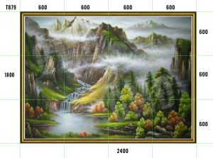 Gạch tranh 3D sơn thủy hữu tình CQGT10