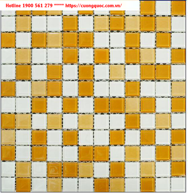 Gạch Mosaic thủy tinh trang trí CQMST25054