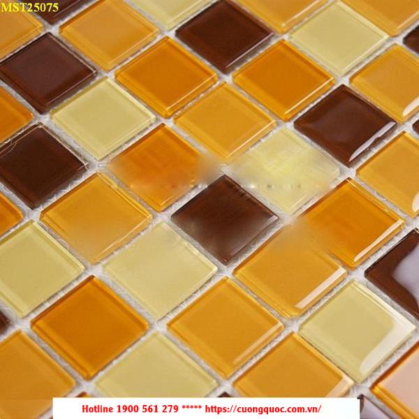 Gạch Mosaic thủy tinh trang trí CQMST25075