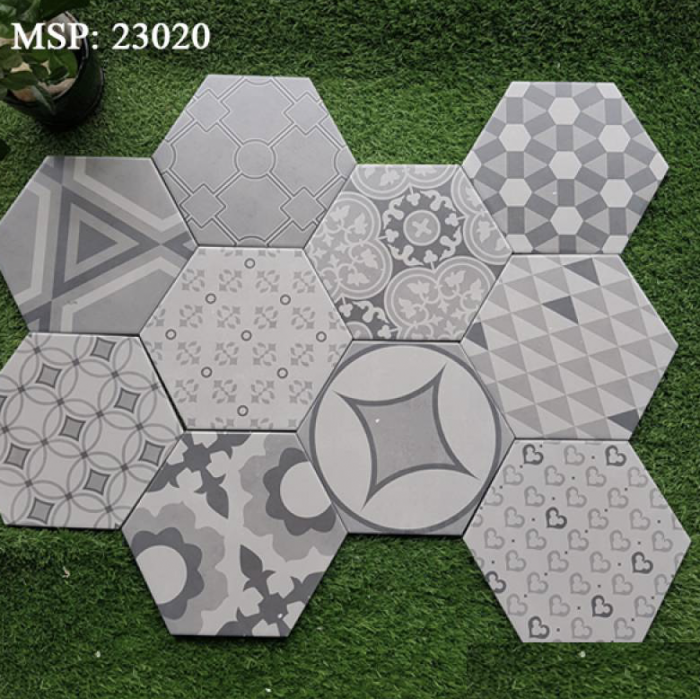 Gạch bông men trang trí 200*230 trơn CQ 23020