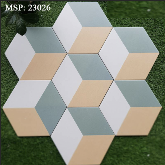 Gạch bông men lục giác 200*230  CQ 23026