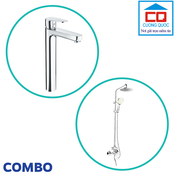 Combo khuyến mãi vòi chậu sen tắm Inax LFV-2012SH+BFV-2015S