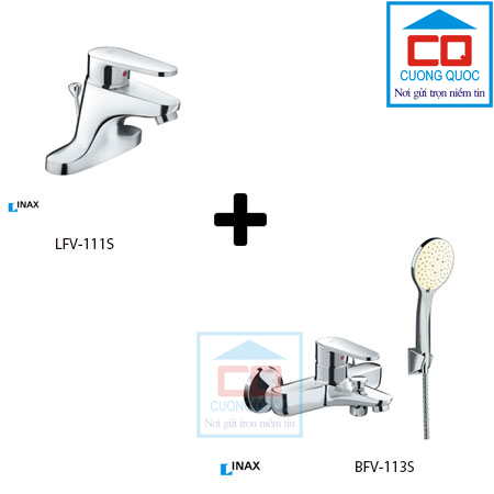 Combo vòi chậu sen tắm Inax LFV-111S + BFV-113S