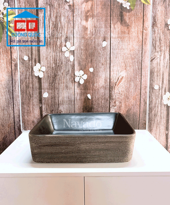 Chậu sứ lavabo nghệ thuật cao cấp Navado 176