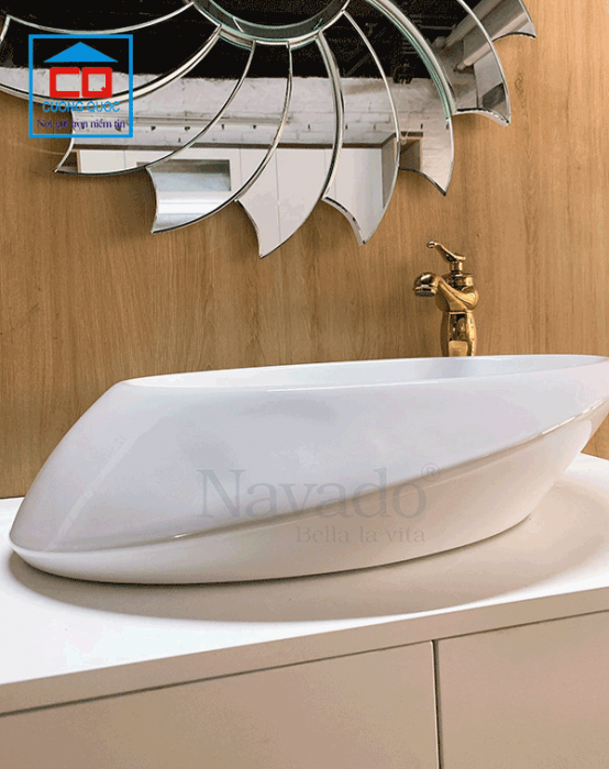 Chậu rửa lavabo sứ nghệ thuật cao cấp Navado RS1342A