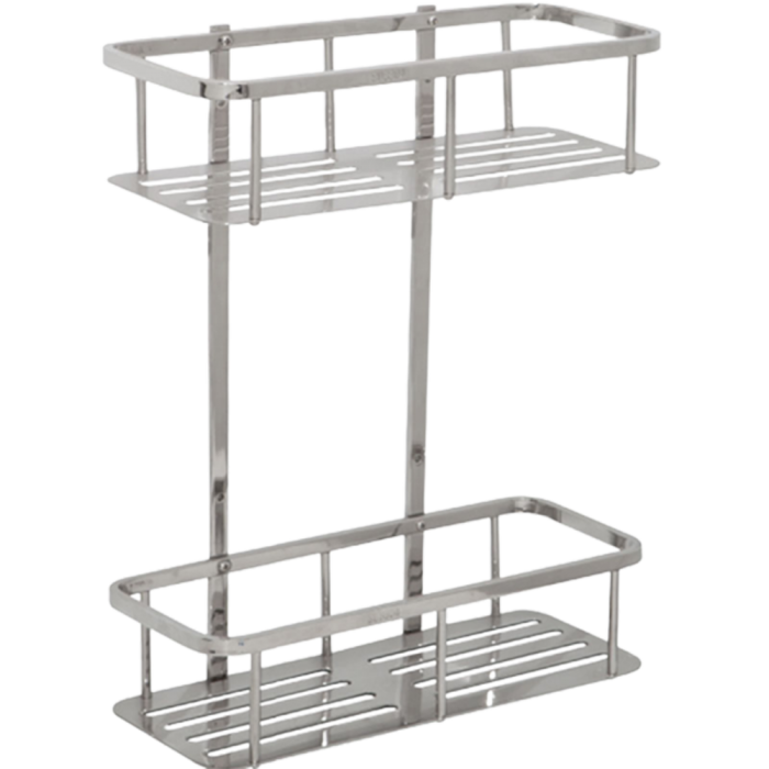 Kệ góc 2 tầng vuông đôi đúc Inox 304 Royal RA-734