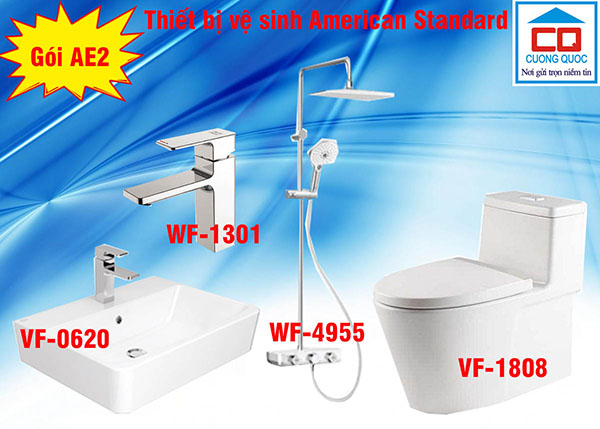 Bộ thiết bị vệ sinh American Standard - Gói AE2