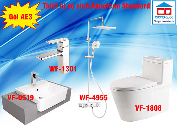 Bộ thiết bị vệ sinh American Standard - Gói AE3