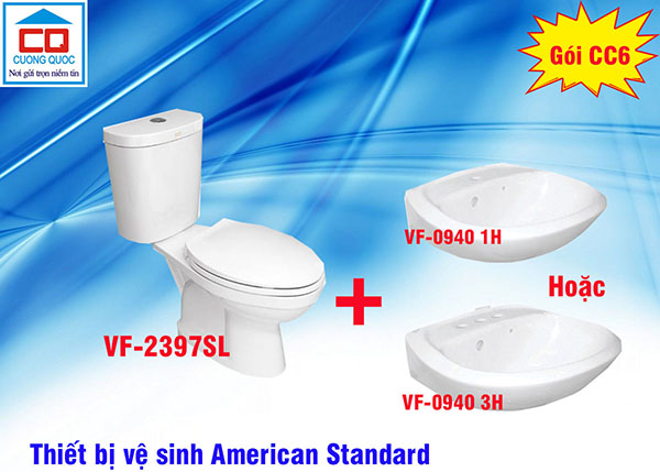 Bộ thiết bị vệ sinh American Standard - Gói CC6
