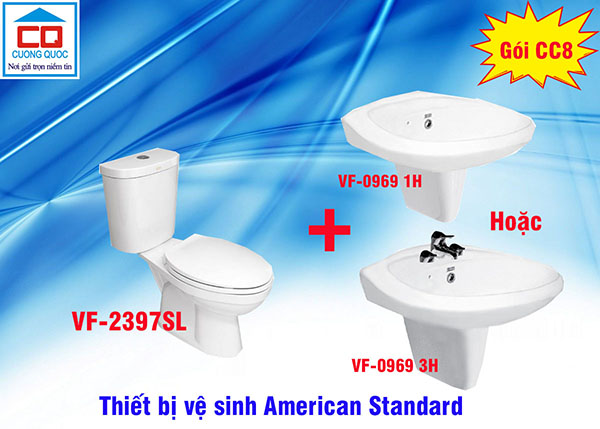 Bộ thiết bị vệ sinh American Standard - Gói CC8