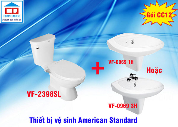 Bộ thiết bị vệ sinh American Standard - Gói CC12