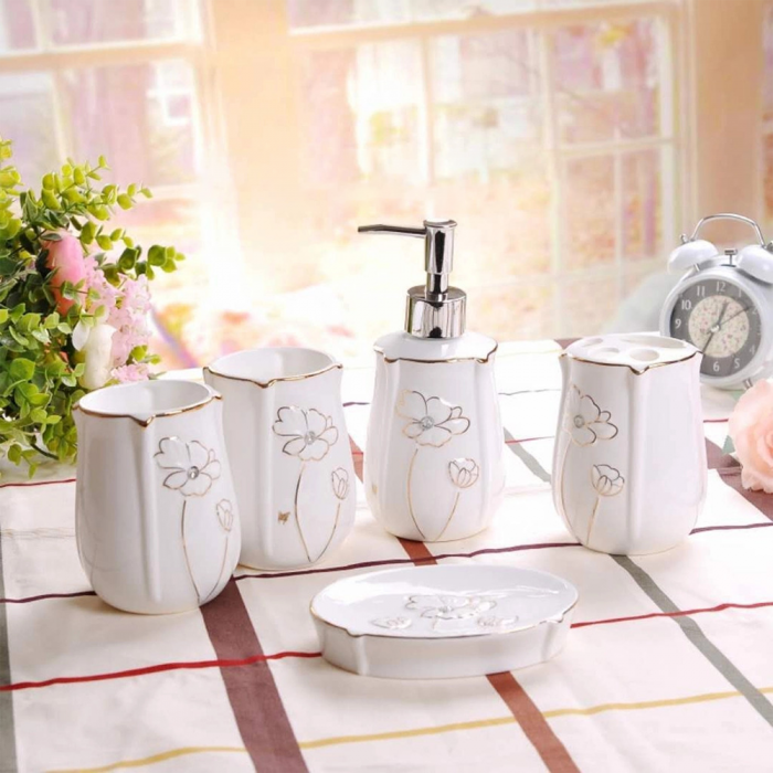 Bộ phụ kiện sứ đặt bàn đá CleanMax S06