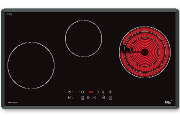 Bếp điện từ 3 vùng nấu Lorca LCE-307