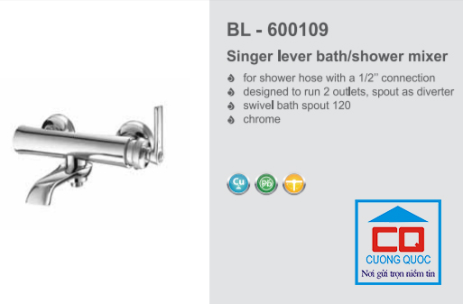 Vòi sen tắm Tây Ban Nha Bello BL - 600109