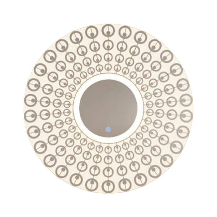 Gương soi phòng tắm đèn Led cảm ứng QB QL917V đường kính 700mm