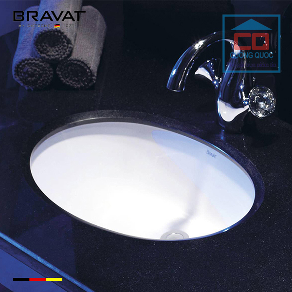 Chậu lavabo âm bàn cao cấp Bravat C22102W-ENG