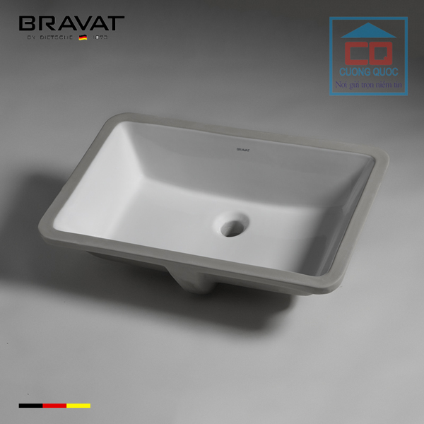 Chậu rửa lavabo âm bàn cao cấp Bravat C22171W-ENG