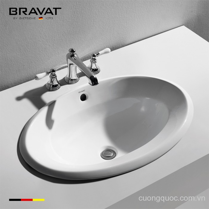 Chậu rửa mặt lavabo Bravat C22218W-ENG