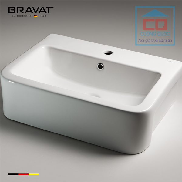Chậu rửa mặt lavabo bán âm bàn Bravat C22149W-1-ENG