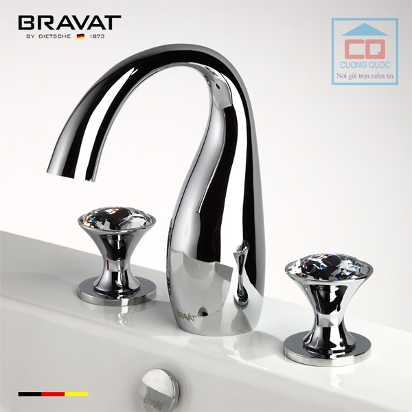 Vòi chậu lavabo 3 lỗ cao cấp Bravat F24287C-ENG
