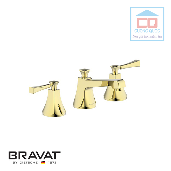 Vòi chậu 3 lỗ mạ vàng cao cấp Bravat F22994BAF-ENG