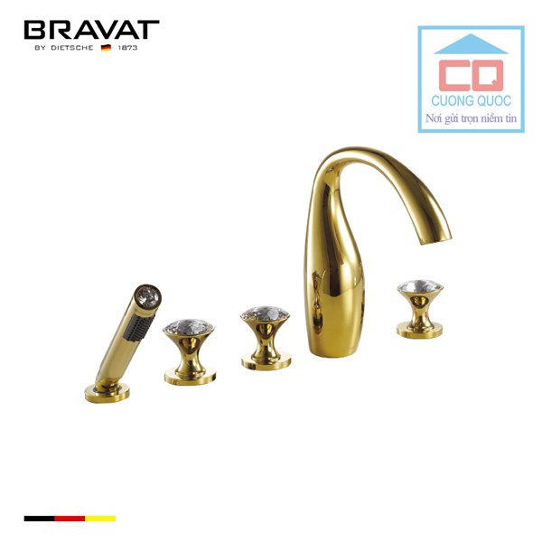 Vòi xả bồn kèm sen tắm cao cấp Bravat F54287G-ENG
