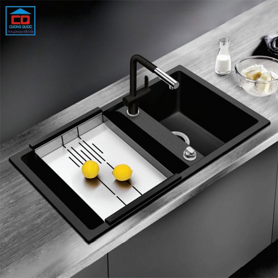 Chậu rửa bát Geler GL-GR-805485B bằng đá Granite