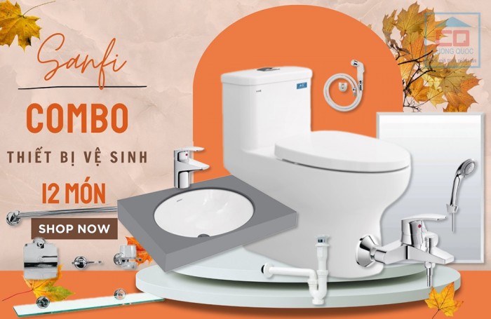 Combo thiết bị vệ sinh Viglacera Sanfi bộ 5 - Tiện nghi