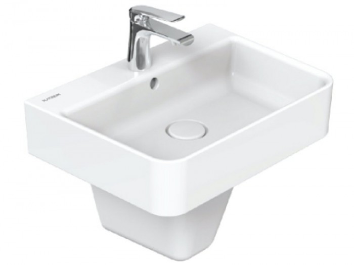 Chậu rửa treo tường Viglacera Platinum P.26.321 kèm chân lửng