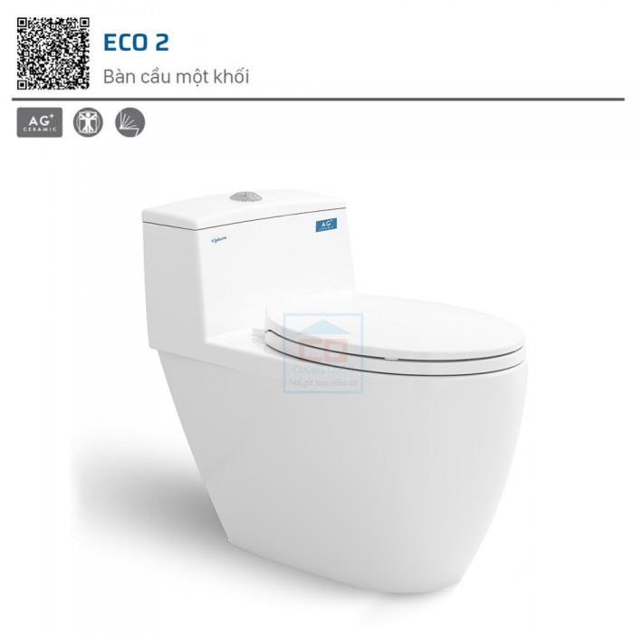 Bồn cầu một khối Viglacera Eco 2
