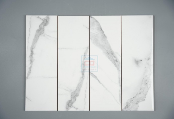 Gạch thẻ 10x30cm trắng vân mây 0208-2
