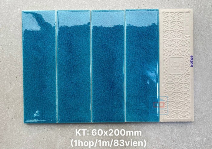 Gạch thẻ gốm men rạn 60x200 mm MBL60204