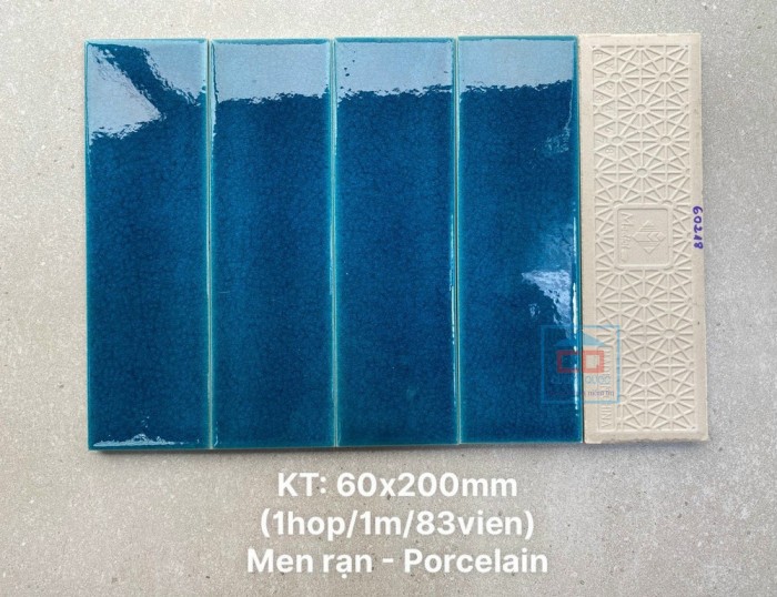 Gạch thẻ gốm men rạn 60x200 mm MBL60218