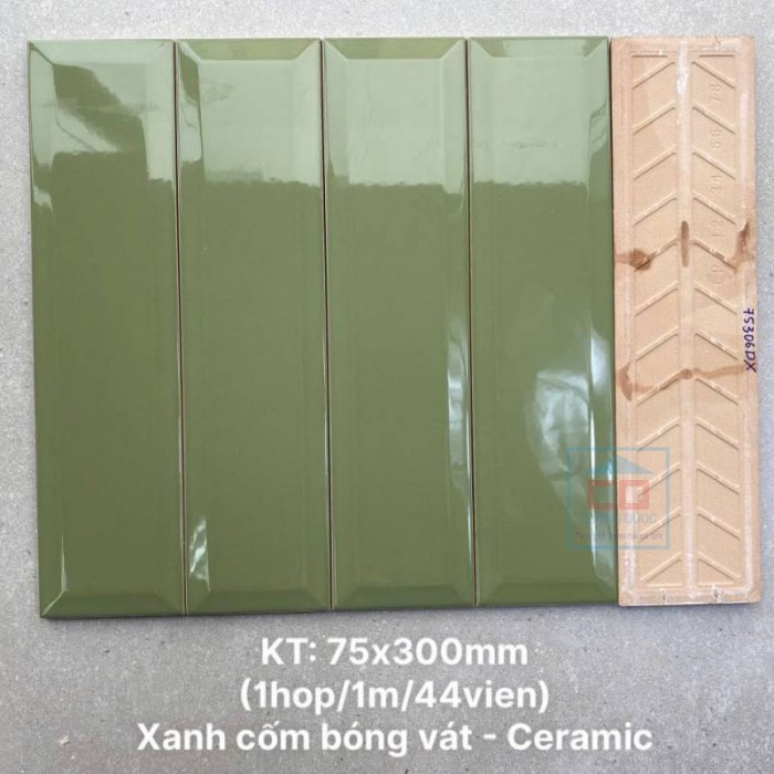 Gạch thẻ xanh cốm 75x300 mm PSTA75306DX5