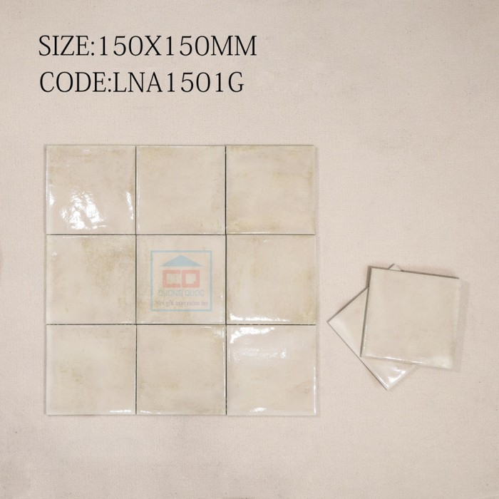 Gạch thẻ vuông 150x150 mm 1501G