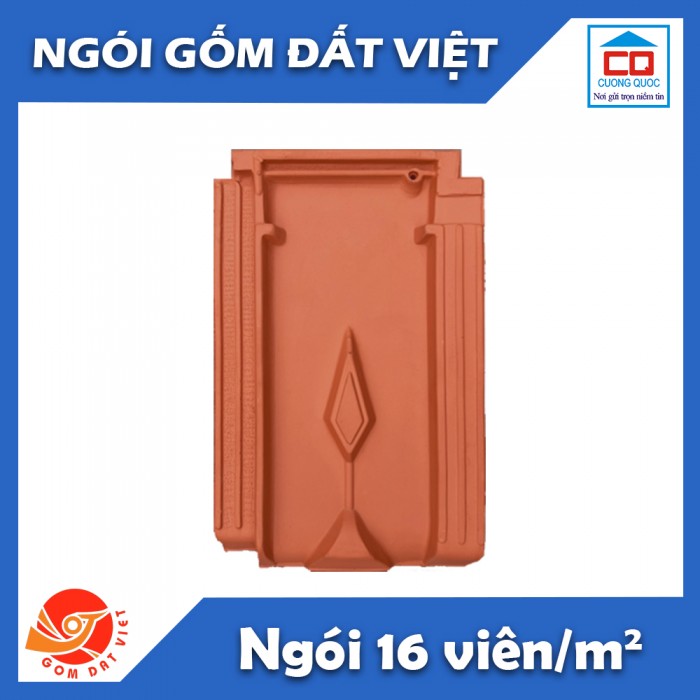 Ngói lợp 16 viên/m2 Gốm Đất Việt