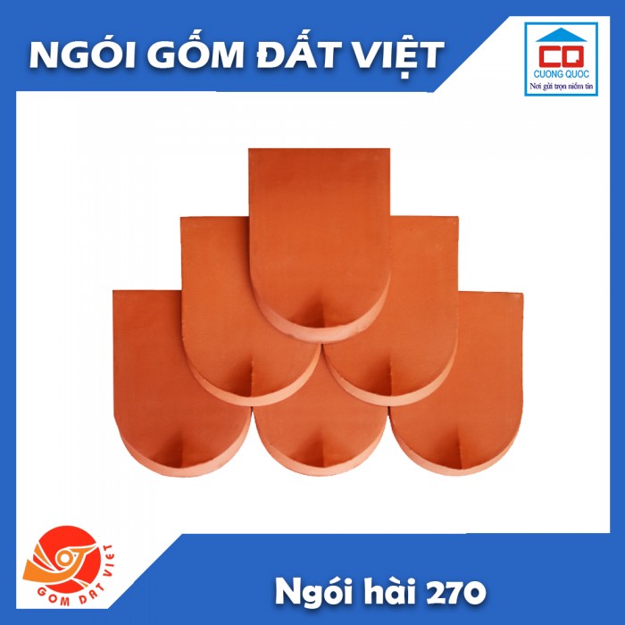 Ngói hài 270 Gốm Đất Việt 