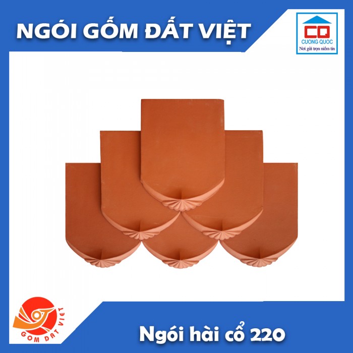 Ngói hài cổ 220 Gốm Đất Việt