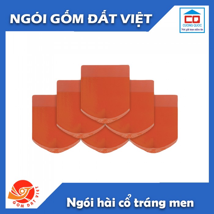 Ngói hài cổ tráng men Gốm Đất Việt
