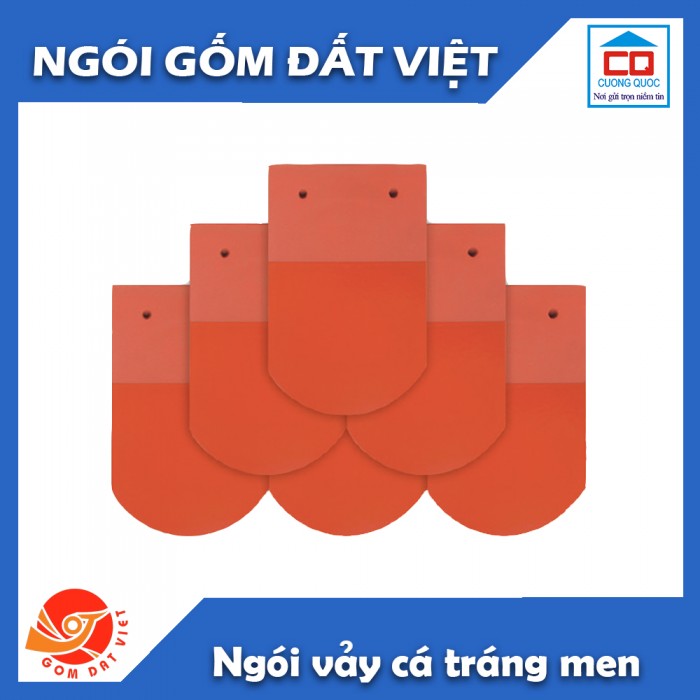 Ngói vảy cá tráng men Gốm Đất Việt