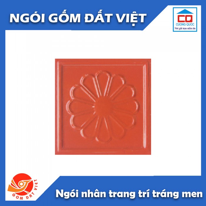 Ngói nhân trang trí tráng men Gốm Đất Việt