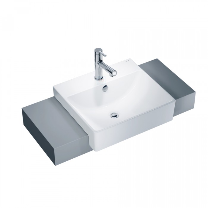Chậu lavabo bán âm bàn Caesar LF5301