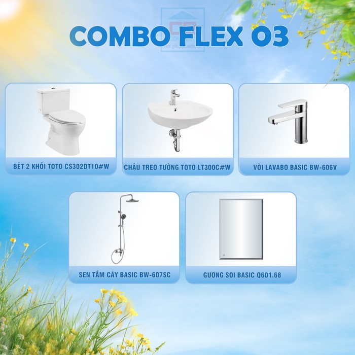 Combo thiết bị vệ sinh Flex 03