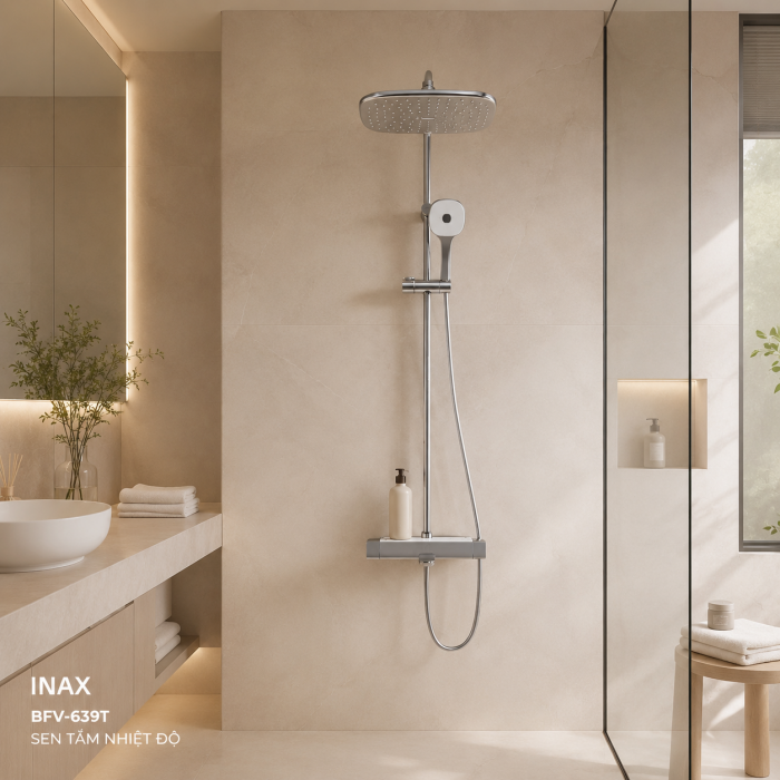 Sen tắm nhiệt độ Inax BFV-639T – Nâng tầm trải nghiệm phòng tắm đẳng cấp