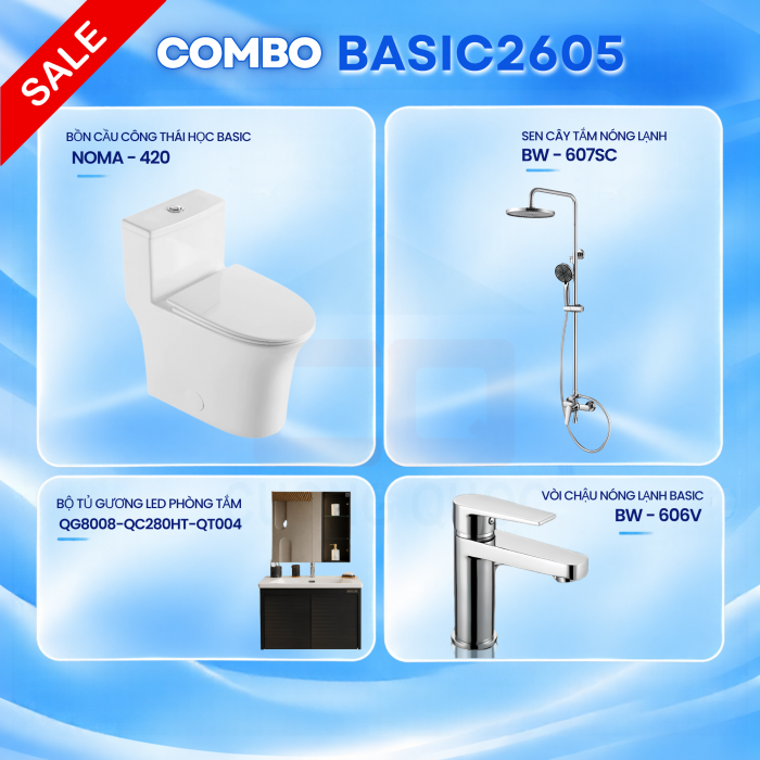 Combo BASIC2605 – Nâng tầm phòng tắm tiện nghi đẳng cấp