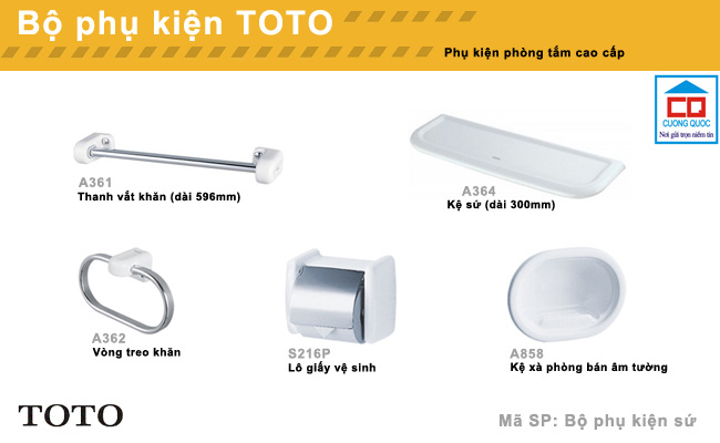 Bộ phụ kiện sứ cao cấp TOTO