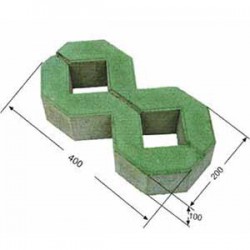 Gạch lát trồng cỏ 2 lỗ