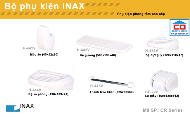 Bộ phụ kiện phòng tắm cao cấp Inax CR series