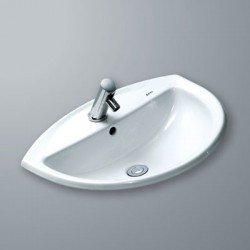 Chậu lavabo âm bàn đá inax L-2396V